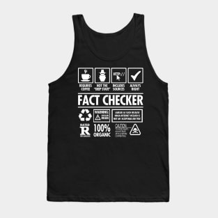 Fact Checker Job Description Tank Top